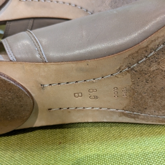 Sigerson Morrison flat gladiator color beige size 8.5 - Picture 9 of 11